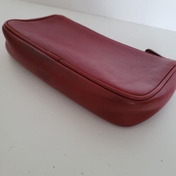 Vintage Coach Chunky Case Red Leather Wallet Cosmetic Pouch Small Good Condition - Picture 11 of 13